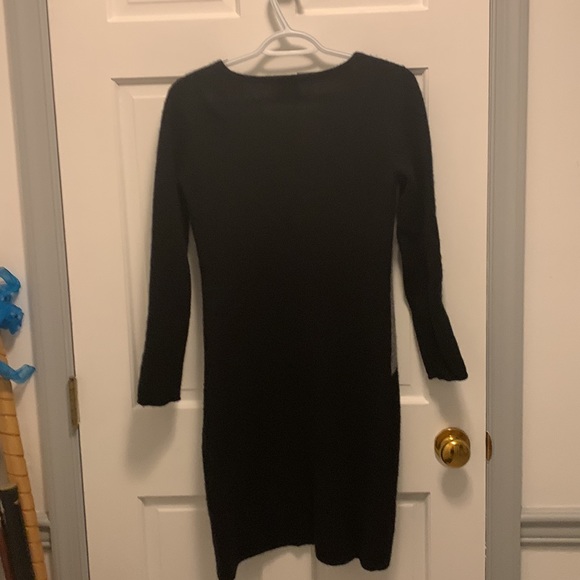 Black and gray cashmere sweater dress - Picture 2 of 2